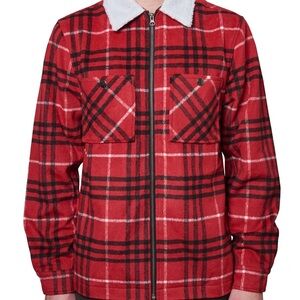 WESC Liam Plaid Zipup Shirt Jacket NWT W-L M-M